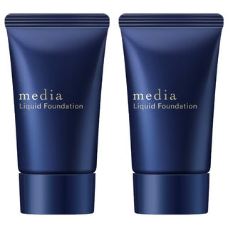 media 媚點 勻透柔光粉底液 25g OC-E1, 健康膚色, 2個