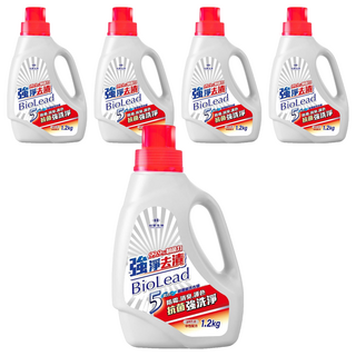 台塑生醫 BioLead 強淨去漬洗衣精瓶裝, 1.2kg, 5個