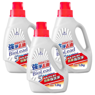 台塑生醫 BioLead 強淨去漬洗衣精瓶裝, 1.2kg, 3個