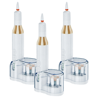 ANTIAN 電動美甲打磨器/指甲修護美甲器/去死皮指甲拋光機 便攜式小型磨甲機 附充電底座, 粉色, 3個