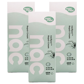 nac nac 初潤舒敏屁屁修護霜, 3個, 60ml