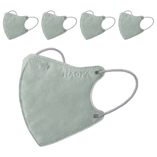 HAOFA 氣密型N95立體醫療口罩 防曬活性碳款 S, 30片, 5個, 湖草碳