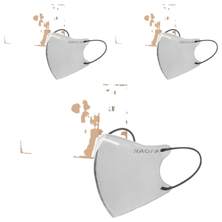 HAOFA 氣密型N95立體醫療口罩 防曬活性碳款 M, 30片, 3個, 礫岩碳