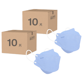 fuder 福德好罩 成人立體醫療級拋棄式/耳掛式三層過濾口罩, 10片, 2組, 藍色