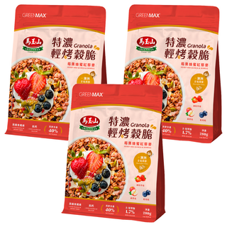 馬玉山 特濃輕烤穀脆 莓果蜂蜜紅藜麥, 3個, 280g