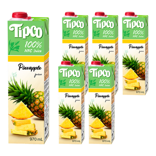 Tipco 100%鳳梨汁, 970ml, 6個