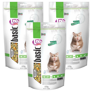 LOLO pets 營養滿分寵物鼠主食, 600g, 3包