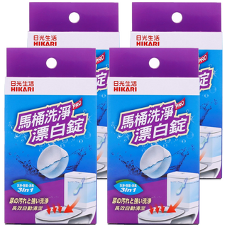 HIKARI 日光生活 馬桶洗淨漂白錠 U015 3入組, 20g, 4組
