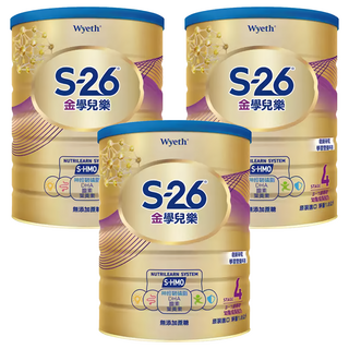 Wyeth 惠氏 S-26 金學兒樂S-HMO幼童成長配方(再升級版) 4號 3-7歲, 1.6kg, 3罐