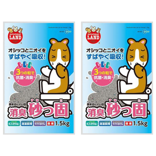 MARUKAN 消臭凝固鼠砂, 1.5kg, 2包