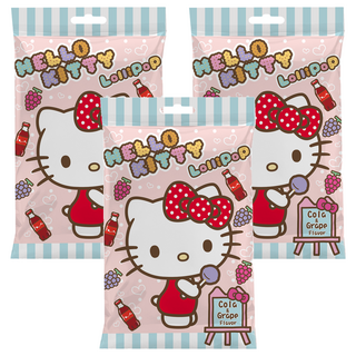 AMANDIER 雅蒙蒂 Hello Kitty棒棒糖 可樂風味 + 葡萄風味, 78g, 3個