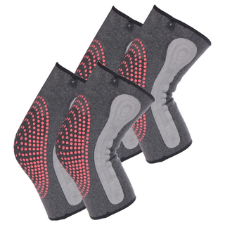 StarGo 石墨烯雙魚鱗彈簧支撐減壓護膝/能量自發熱護膝腿套/護具 非醫療用 緩解老寒腿/膝關節不適 2件組, 2組, 黑色