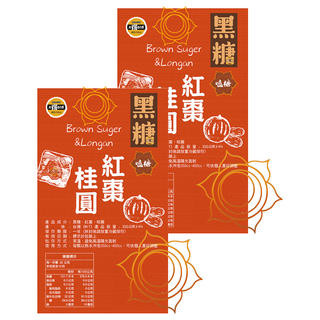 SUNFOOD 太禓創意 太禓食品脈輪黑糖茶磚 黑糖紅棗桂圓, 350g, 9個裝, 2組