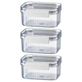 PINMOO 品沐 可搭密封罐, 3 個容器 + 3 個蓋子, 3個