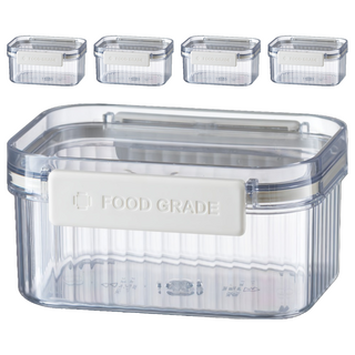 PINMOO 品沐 可搭密封罐, 5 個容器 + 5 個蓋子, 5個