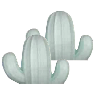 O'Pretty 歐沛媞 室內/車用 香氛擴香石擺飾 5.5 x 5.5 x 8cm, 2個, 藍色仙人掌