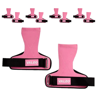 StarGo valeo 防滑重訓拉力帶 一雙入 握力帶 護腕 護具 健身手套 護掌 助握帶 舉重 划船 引體向上, 粉色, 5個