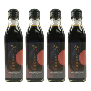 黑矸仔 黑蒜風味醬油, 4個, 200ml