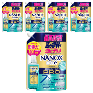 LION 獅王 NANOX one PRO超濃縮抗菌洗衣精 補充包 加強去漬, 1010g, 5包