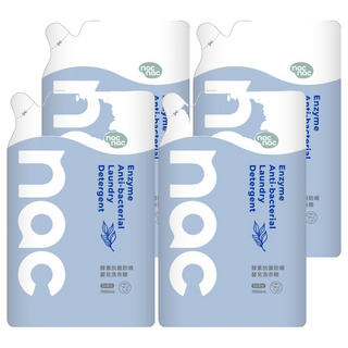 nac nac 酵素抗菌防蟎嬰兒洗衣精補充包, 1.1L, 4包