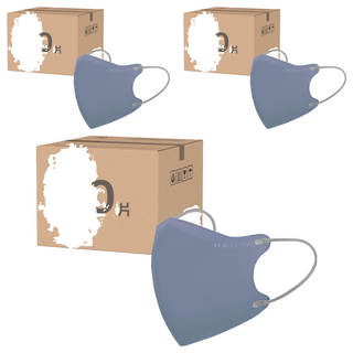 HAOFA 氣密型N95立體醫療口罩 防曬活性碳款 M, 30片, 3個, 丁香碳