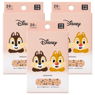ONEDER 旺達棉品 奇奇與蒂蒂系列 貼繃, 20片, 3盒