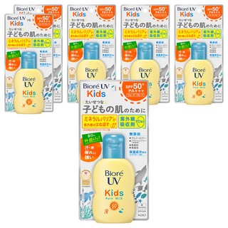 Biore 蜜妮 台灣公司貨 兒童溫和防曬乳液, 70ml, 6條