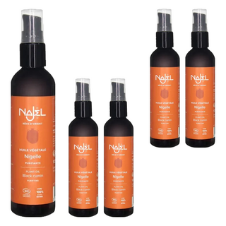 NAJEL 有機黑種籽草按摩護理油 身體 + 頭髮用, 125ml, 5瓶