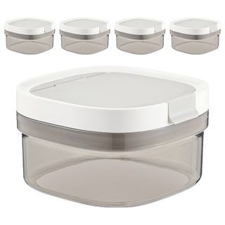 Houder 掀蓋磁勺奶粉罐 0.4L, 1個容器 + 1個蓋子 + 1個勺子, 5個