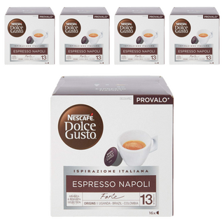 NESCAFE 雀巢咖啡 Dolce Gusto 拿坡里濃縮咖啡膠囊, 8g, 16個裝, 5組