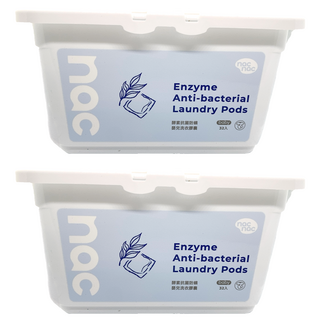 nac nac 酵素抗菌嬰兒洗衣膠囊 32入, 2個, 256g