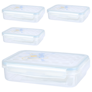 KOMAX 藍緞長保鮮盒 1.1L, 4個, 單一商品