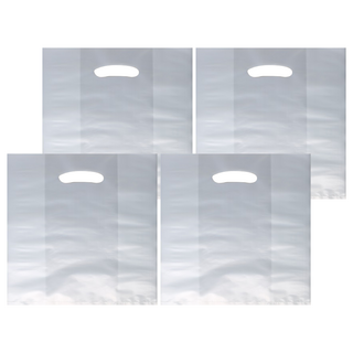 HD塑膠購物袋 中, 4套, 白色