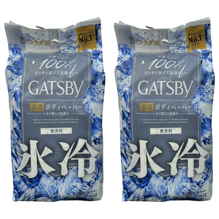 GATSBy 涼感身體濕紙巾 冰涼無香, 2個, 45g, 30張