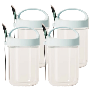 隔夜燕麥罐 C537 天空藍色, 4個