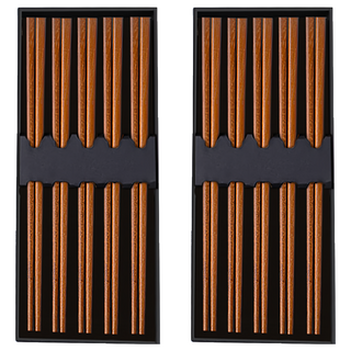 LifeShopping 實木筷子5雙禮盒組, 原木色, 5雙筷子, 2盒