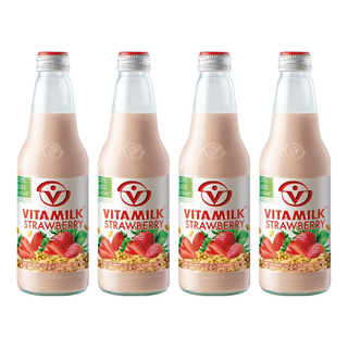 VITAMILK 豆奶 草莓口味, 4個, 300ml