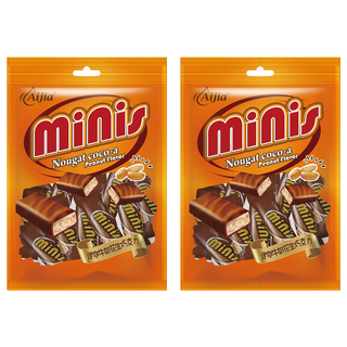 Aijia 愛加食品 MINIS小愛加 迷你牛奶花生可可, 2個, 232g