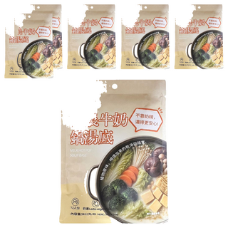 自然緣素 醇濃牛奶鍋湯底, 6個, 58g