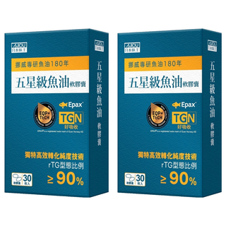 AJIOU 日本味王 五星級魚油軟膠囊, 30顆, 2盒