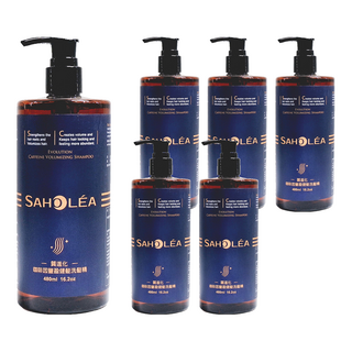 SAHOLEA 森歐黎漾 咖啡因洗髮精, 480ml, 6瓶