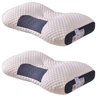 針織棉按摩枕 1.2kg, 白色, 2個