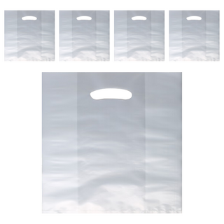 HD塑膠購物袋 中, 5套, 白色