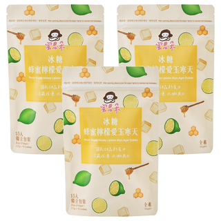 蜜思朵 NEW!冰糖蜂蜜檸檬愛玉寒天, 15顆, 17g, 3袋