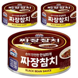 SAJO 鰹魚罐 炸醬風味, 3個, 100g