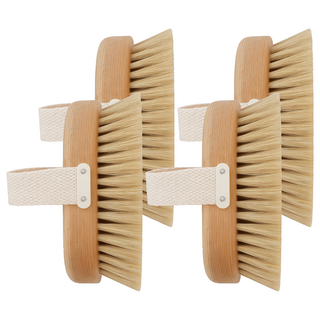 Braun Wettberg 珀薇 白豚鬃 桑拿 SPA沐浴清潔刷/厚刷/沐浴按摩美容 德國製, 單一顏色, 4支