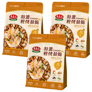 馬玉山 特濃輕烤穀脆-蘋果肉桂核桃, 280g, 3個