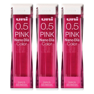 uni-ball 自動鉛筆芯 202NDC 粉紅色, 0.5mm, 3盒