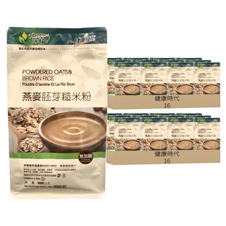 健康時代 燕麥胚芽糙米粉 無糖, 600g, 1入, 32包
