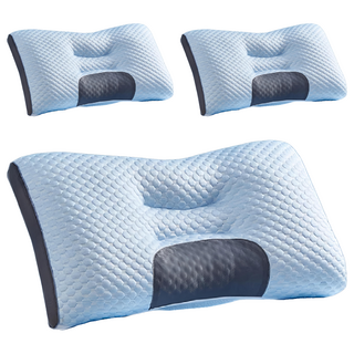 HONDONI 日式SPA按摩枕 記憶護頸止鼾枕 SPA2-BL 74 x 48cm 涼感夏日冰絲款, 3個